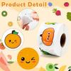 500Pcsroll Vegetable  Cartoon Fruit Stickers Decorative Gift Box Sticker Label Stationery Sticker