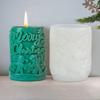 3D Weihnachtsbaum Elch Zylinder Kerzenformen Frohe Weihnachten Kerze Silikonform Seifenform DIY Weihnachten Kunsthandwerk Geschenke Heimdeko