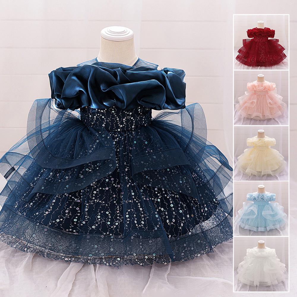 Fluffy Princess Dress for Girls: Flower Girl, Wedding, Fashion Show, Formal Wear, Piano Performance, Birthday Outfit.