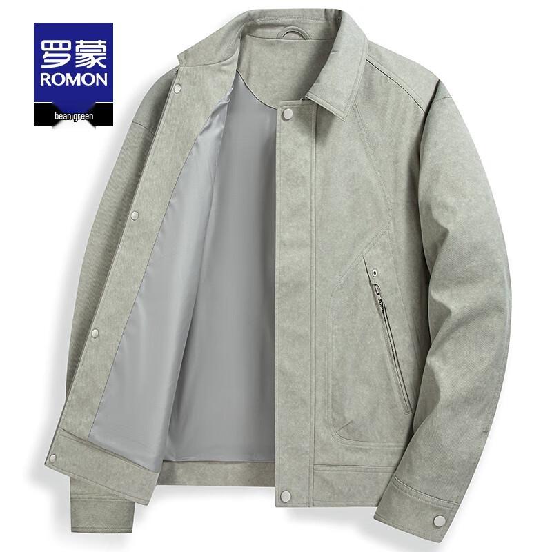 

ROMON Men s Trendy Lapel Casual Jacket 5J196668 L