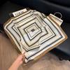 New silk scarf women's fashion versatile high-end small square scarf Korean version neck protection scarf spring and autumn retro scarf binding bag