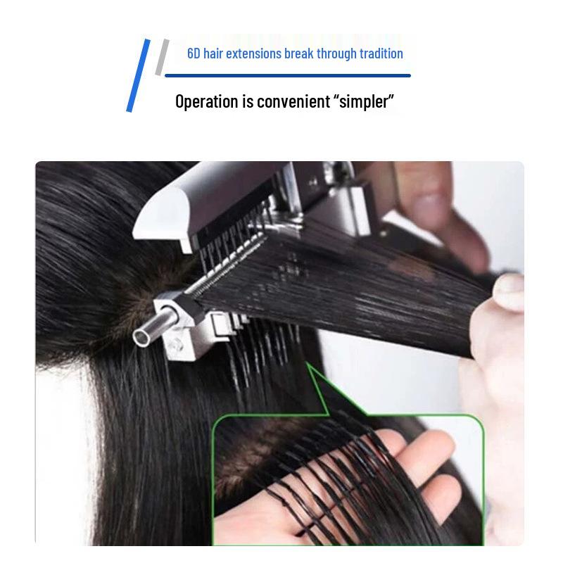 6D Hair Extensions First Gen Seamless Extension Tool - DIY Extension Gun for Hair Salons