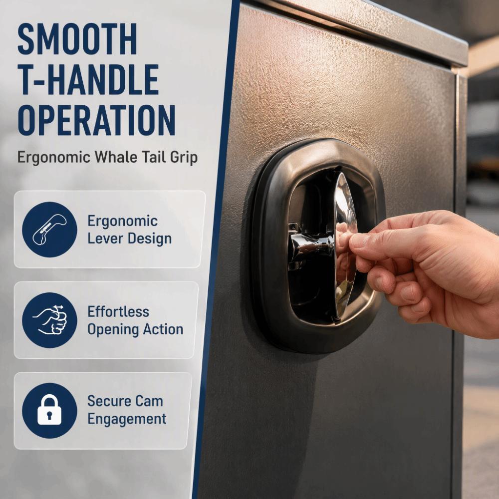 Zinc Alloy Toolbox Lock Durable T Handle Lock Practical Canopy Door Latch for RV Storage Upgrade
