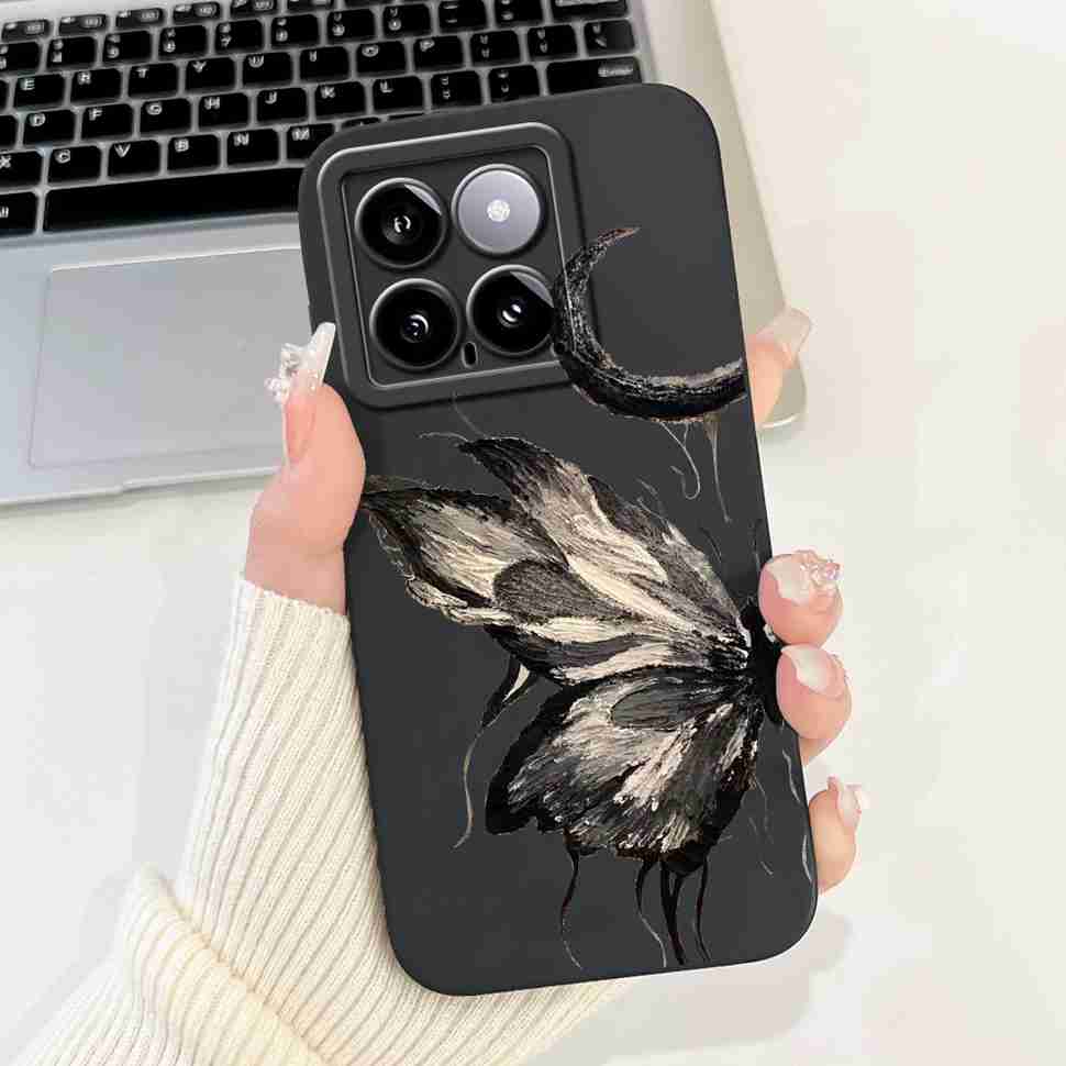 Cover For Xiaomi 14 Case Silicone Shockproof Soft Camera Protective Pattern Matte For Xiaomi 14 Mi14 Xiaomi14 5G 2023 Cases