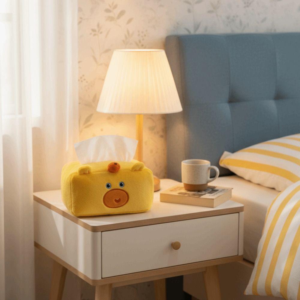 Cute Capybara Lulu Tissue Box Cartoon Napkin Holder Gift Large Capacity Tissue Storage Bag Household