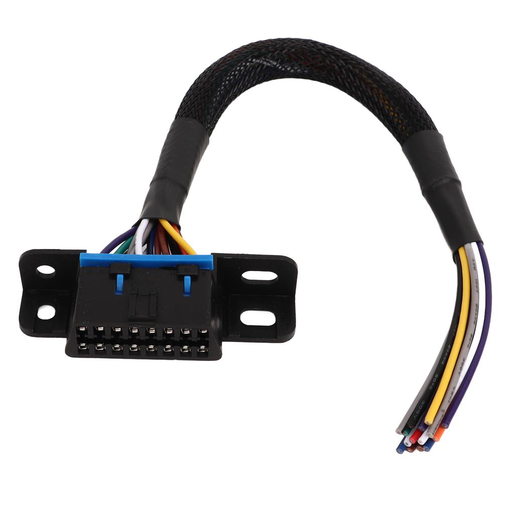 OBD2 Female to Open Cable 16PIN Durable Rugged Wear Resistant Dash Port Pigtail Fixed Wire Harness