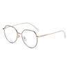 Large Face Thin Myopia Glasses Women Can Be Equipped With Degree Anti-Blue Light Round Face Plain Gold Silk Glasses Frame Frame