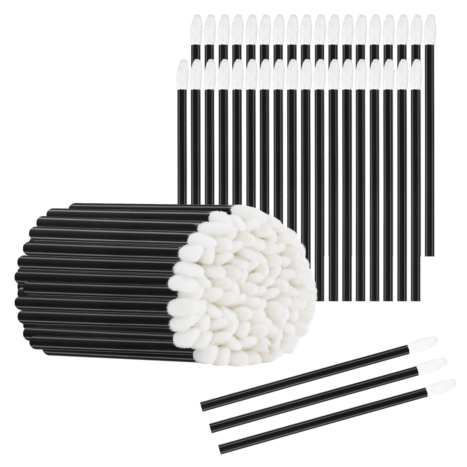 Chanaco 700 шт. аппликаторы-палочки одноразовые черные кисточки для помады, блеска для губ, Т