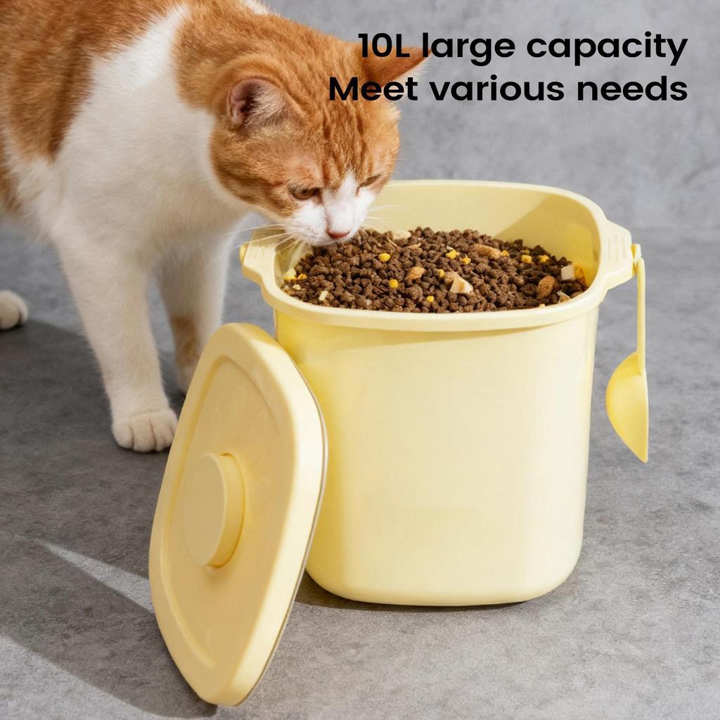 Dog Food Storage Container 10L Vacuum Sealed Snack Box Anti-Moisture Dog Food Storage Bin For Cat Puppy Bunny Kitchen Pantry