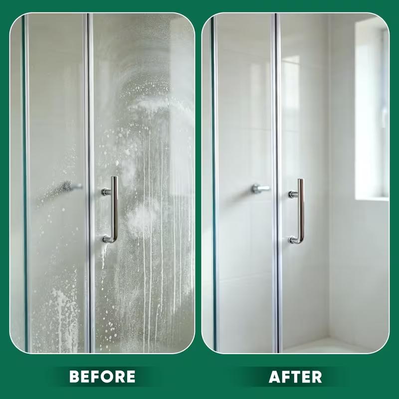 Multifunctional Bathroom Glass Cleaning Sponge Magic Limescale Eraser Shower Glass Tile Cleaner Double Sided Cleaning Brush Stain Remover