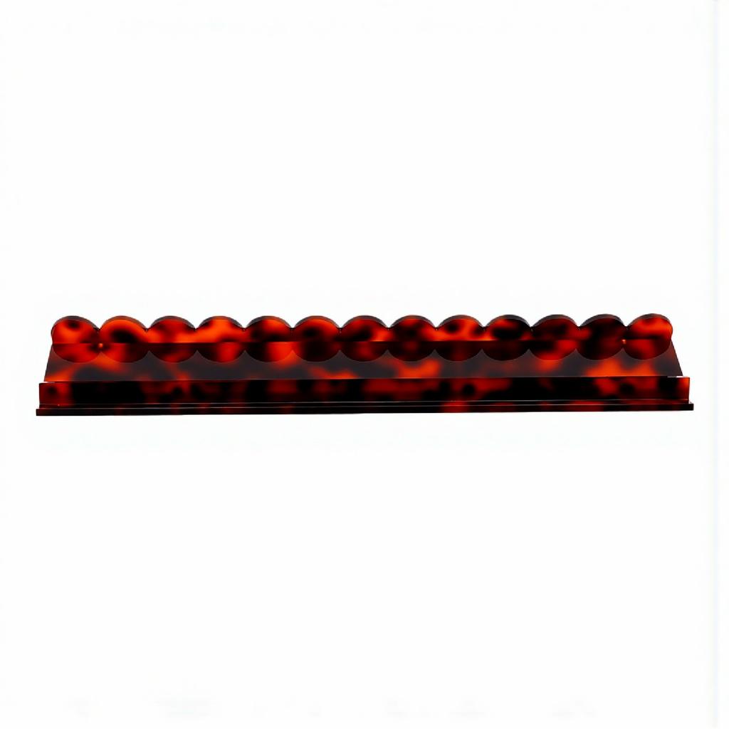 17.5 Inch Mahjong Rack and Pusher Acrylic Mahjong Tile Holder for Home Game Nights Magnetically Attached Wavy