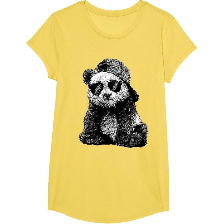 Panda with Sunglasses Graphic Motif Animal Funny Panda Bear T-Shirt