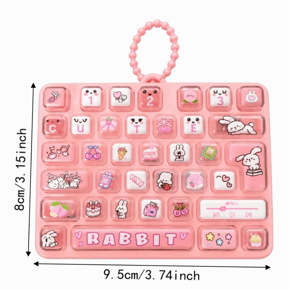 Animals Fingertip Button Keyring Cartoon Keyboard Clicker Keychain  Office Use