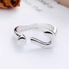 New Creative Question Mark Shape 925 Sterling Silver Jewelry Personality Temperament Geometric Opening Rings TYB060