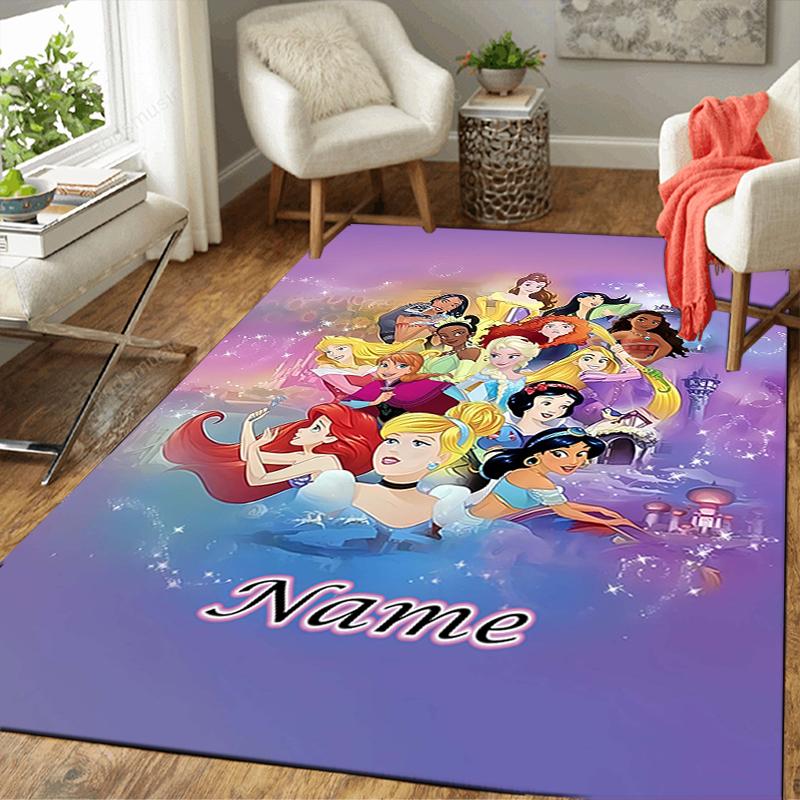 Custom 1Pc Princesses Flowers Rug Office Carpet Indoor Outdoor Entrance Doormat Nonslip Soft And Comfortable Living Room D916209