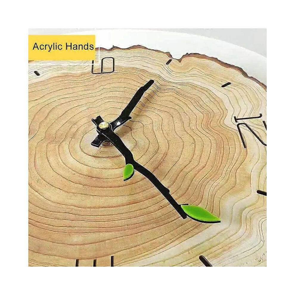 New product,Silent Vintage Wall Clock Wood Wall Clock, Kitchen Wall Clock, Retro Vintage Wall Clock for Home Living Room Kitchen 28x30cm