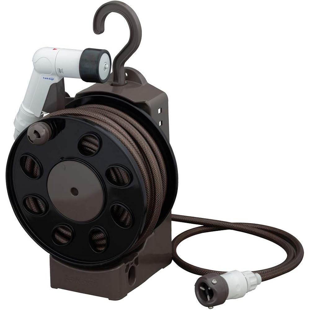Takagi (Takagi) Horse Hose Reel Aurora Light 15m (BR) Brown Stylish Lightweight R1415BR