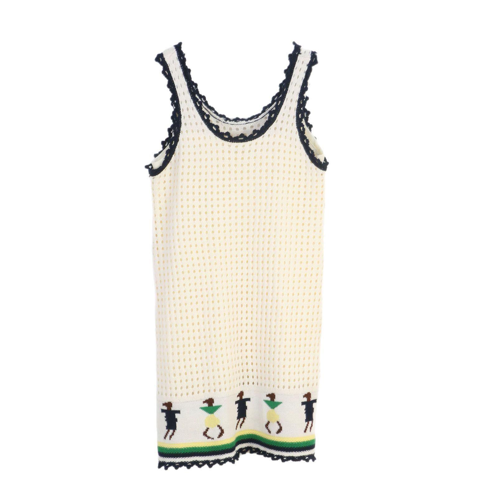 

Женское корейское жаккардовое вязаное платье-комбинация - весенне-летний богемный стиль Large