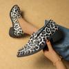 New, Simple Casual Versatile Round Head Single Shoes Women's Autumn New College Style Skirt Commuter Thick Heel Leopard Print