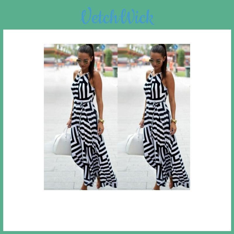 Summer Women Loose Long Evening Party Cocktail Lady Casual Beach Sundress Dress