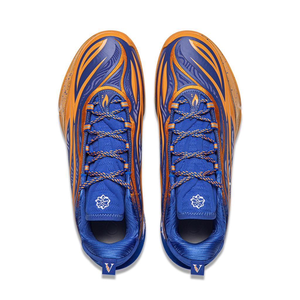 Li Ning Wade 808 5Ultra V2 Basketball Shoes Men's Low Top Blue Orange ABAV045-5