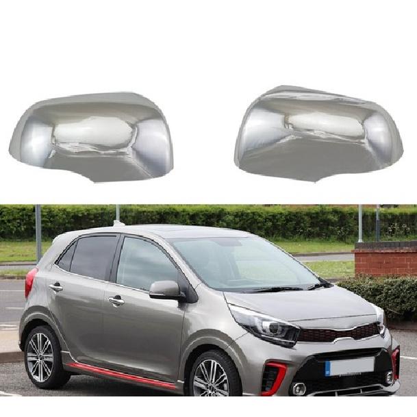 Накладка на зеркало боковой двери Для Kia Picanto Morning 2012- Хром 2 шт.