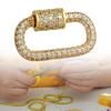Glittering Zircon Carabiner Clasp Pendant Handmade Jewelry Accessories Brooch Fastener Necklace Bracelet Connector