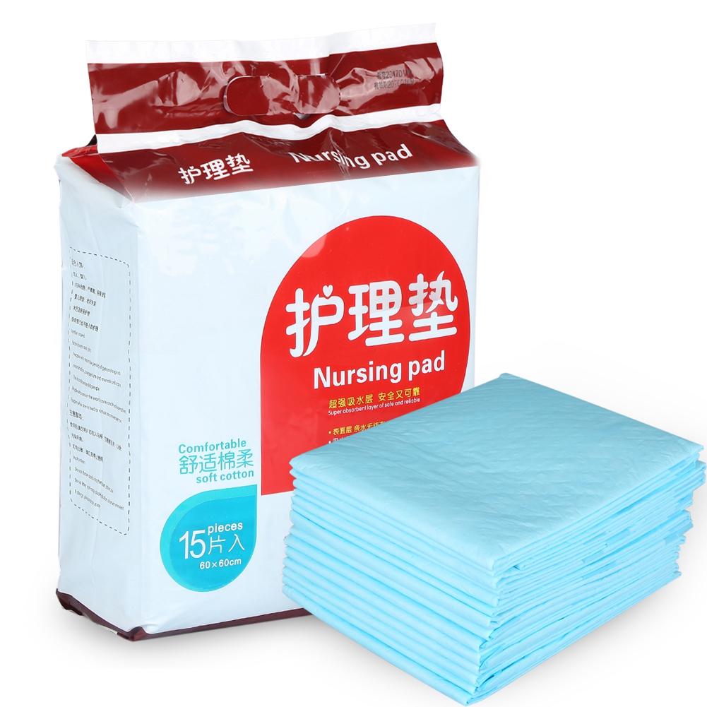 2 Colors 15PCS/Bag New Disposable Underpad Adult Nursing Urinary Incontinence Urine Pad