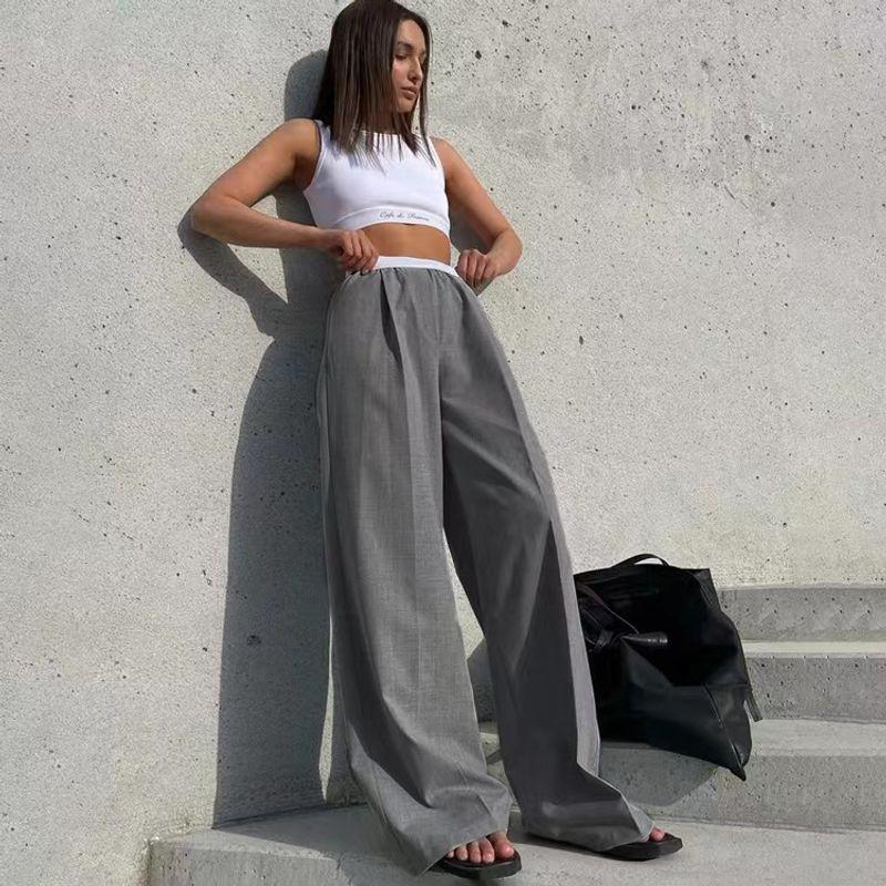 Western Style New Fashion Loose Casual Pants Niche Design Wide-Leg Pants Loose Casual Pants