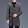 Autumn and Winter New Mid-length 100% Wool Double-sided Woolen Coat Young Men's Double-breasted Coat Jacket for Men