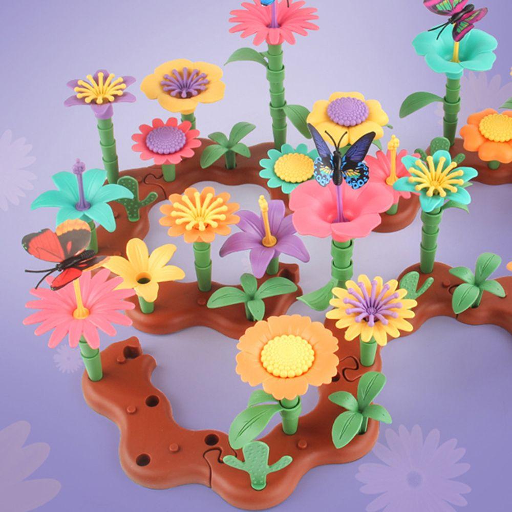 Flower Arrangement Toys Interconnecting Blocks Toys Building Garden Game Growing Flower Blocks