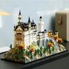 Creative In stock  Neuschwanstein Architectural Model Kit  Compatible 21063 Collectible Building blocks Set for Adults Gift