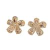 Luxury Temperament Sparkling Zircons Flower-shaped Stud Earrings for Women Exquisite Personality Bride Wedding Designer Jewelry