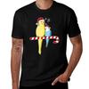 Christmas Budgie budgerigar bird parakeet gift idea T-Shirt Casual Simple Design Short Sleeve Shirt