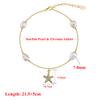 Effie Queen Elegant 925 Sterling Silver Freshwater Pearl Plus Zirconia Anklet Starfish Style Perfect for Summer Beach Gift SA74