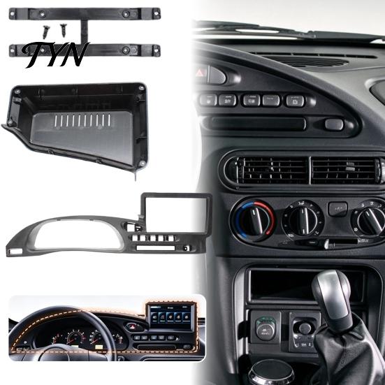 Black Matte Interior Radio Console 9 Inch Car Fascia Dash Kit for NIVA 2009-2020 LADA Modification TRAVEL2020+ LHD, Stereo Frame Bezel Adapter Android