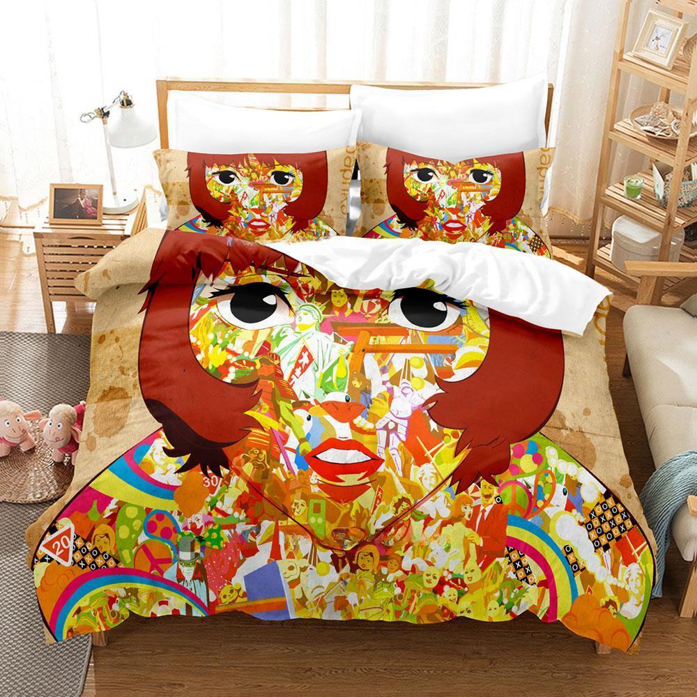 New Paprika Movie Bedding Set Single Twin Full Queen King Size Bed Set Adult Kid Bedroom Duvet cover Sets 3D Anime Bed Sheet Set