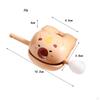 Capibara Wooden Fish Drum Mokugyo with Mallet Creative Percussion Instrument Tabletop Ornament for