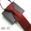 Business Tie Striped Zipper Men Plaid All Match Neck Tie na wesele