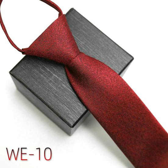 Business Tie Striped Zipper Men Plaid All Match Neck Tie na wesele