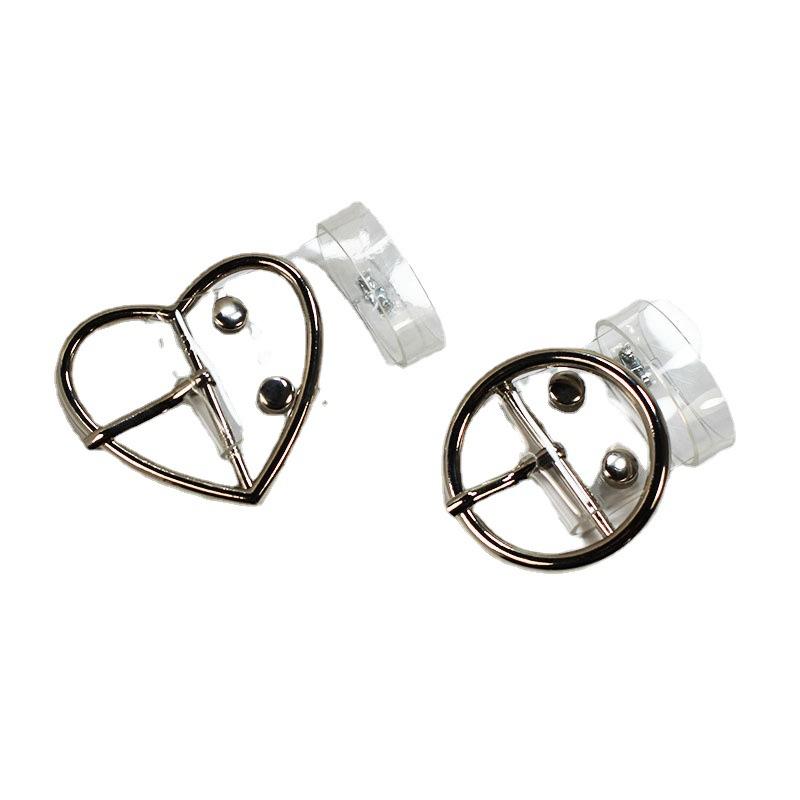 Fashion All-Match Resin Plastic Fully Transparent Belt Circle Buckle Heart Buckle Women's Belt Jeans Students'