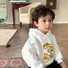 Children's Hooded Sweatshirt Loose Fitted Sweater Autumn-Winter Latest Model Excavator-Tractor Digital Printing