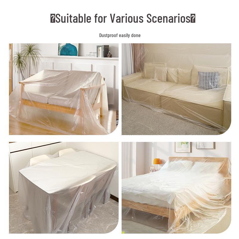 Dustproof Transparent Cover for Furniture Protection - Disposable Plastic Film