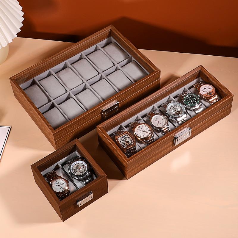 Delesys New Walnut Wood Creative Watch Box Chinese Style Retro Wood Watch Display Box Large Capacity Beautiful Watch Box