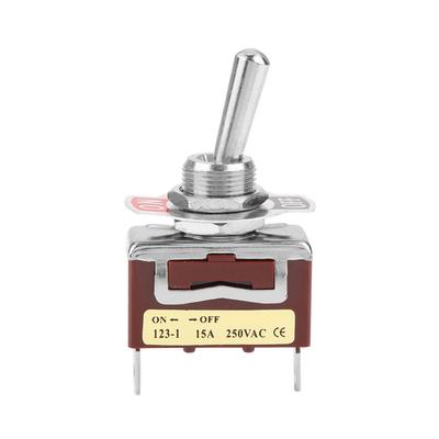 מתג נדנדה רגעי On Off 15A 250V, 2 פינים, 2 מצבים, 12 מ"מ