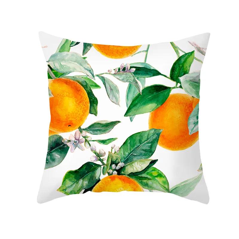 Summer Fruit Cushion Cover Lemon Orange Watermelon Decorative Pillow  Sofa  Home Decor