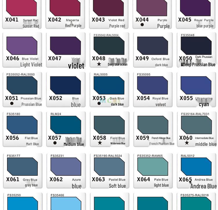 Peinture à Base d'Eau 169-170 Série Peinte à la Main pour Maquettes et Figurines par Qin Xuan