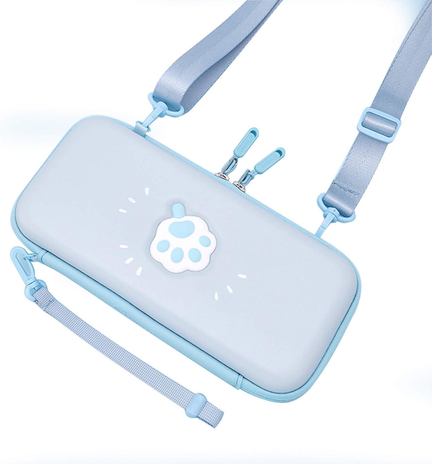 

Switch Cover with 9H Glass Waterproof and Cat Switch For Nintendo Switch Game Card Storage Blue Film, 3-way, Handheld, Crossbody, Oil-Resistant, Paw,