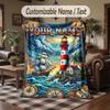 Mermaid Theme Throw Blanket Custom Name Text Personalized Blanket Soft Cozy Blanket for Home Sofa Bed