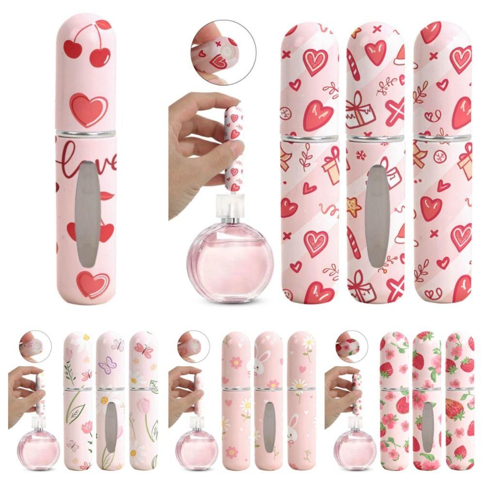 5ml Mini Perfume Bottle Essential Oil Alcohol Refillable Spray Rotating Bottle Spray Atomizer Bottle Empty Cosmetic Containers